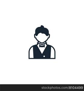 Croupier creative icon from casino icons Vector Image