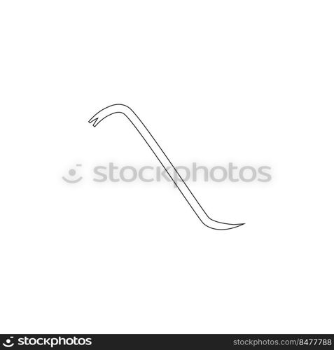 Crowbar icon. Crowbar symbol design from Construction collection. Simple element vector illustration on white background.