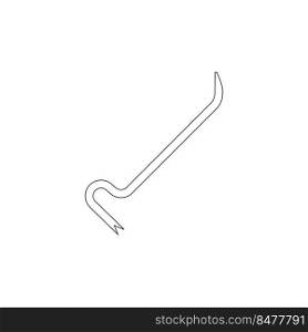 Crowbar icon. Crowbar symbol design from Construction collection. Simple element vector illustration on white background.