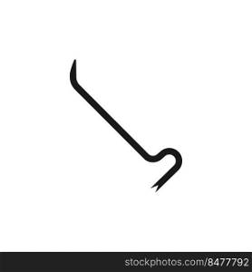 Crowbar icon. Crowbar symbol design from Construction collection. Simple element vector illustration on white background.