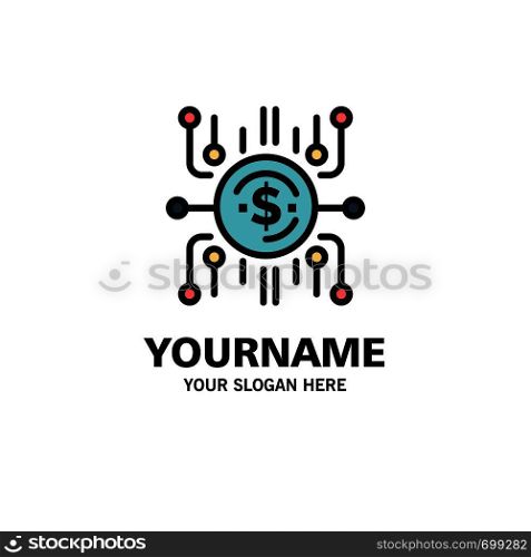Crowd fund, Crowd funding, Crowd sale, Crowd selling, Funding Business Logo Template. Flat Color