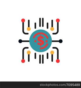 Crowd fund, Crowd funding, Crowd sale, Crowd selling, Funding Flat Color Icon. Vector icon banner Template