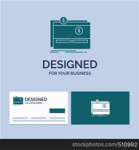 Crowdfunding, funding, fundraising, platform, website Business Logo Glyph Icon Symbol for your business. Turquoise Business Cards with Brand logo template.. Vector EPS10 Abstract Template background