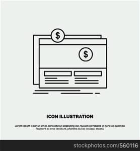 Crowdfunding, funding, fundraising, platform, website Icon. Line vector gray symbol for UI and UX, website or mobile application. Vector EPS10 Abstract Template background