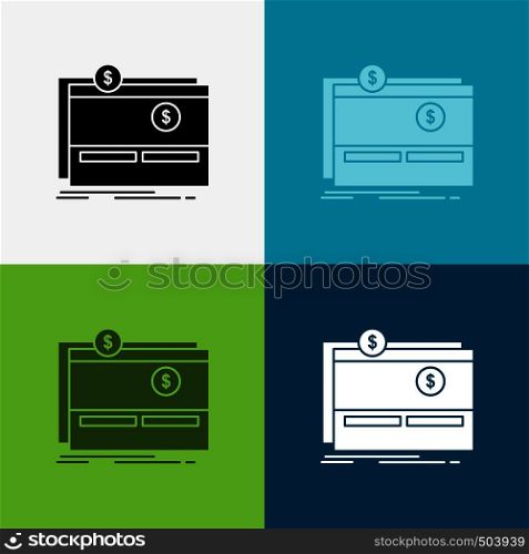 Crowdfunding, funding, fundraising, platform, website Icon Over Various Background. glyph style design, designed for web and app. Eps 10 vector illustration. Vector EPS10 Abstract Template background