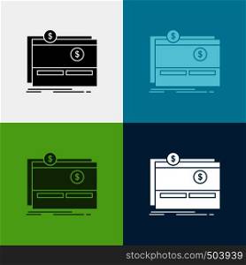 Crowdfunding, funding, fundraising, platform, website Icon Over Various Background. glyph style design, designed for web and app. Eps 10 vector illustration. Vector EPS10 Abstract Template background