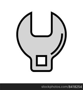 crowfoot wrench tool color icon vector. crowfoot wrench tool sign. isolated symbol illustration. crowfoot wrench tool color icon vector illustration