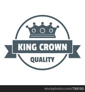 Crown award logo. Simple illustration of crown award vector logo for web. Crown award logo, simple gray style