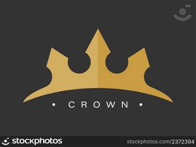 Crown badge. A symbol of premium status. EPS10 Flat illustration.