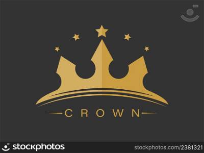 Crown badge. A symbol of premium status. EPS10 Flat illustration.