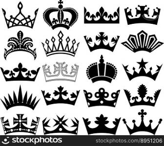 Crown collection vector image