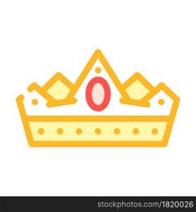 crown fairy tale color icon vector. crown fairy tale sign. isolated symbol illustration. crown fairy tale color icon vector illustration
