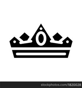 crown fairy tale glyph icon vector. crown fairy tale sign. isolated contour symbol black illustration. crown fairy tale glyph icon vector illustration