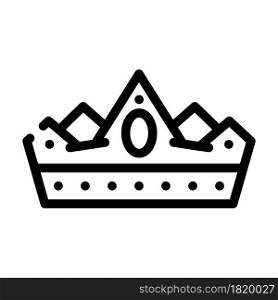 crown fairy tale line icon vector. crown fairy tale sign. isolated contour symbol black illustration. crown fairy tale line icon vector illustration
