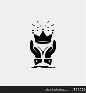 Crown, honor, king, market, royal Glyph Icon. Vector isolated illustration. Vector EPS10 Abstract Template background