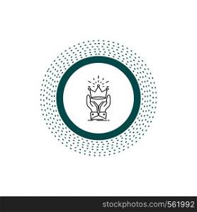 Crown, honor, king, market, royal Line Icon. Vector isolated illustration. Vector EPS10 Abstract Template background