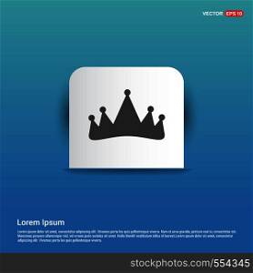 Crown icon - Blue Sticker button