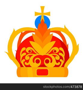 Crown icon. Cartoon illustration of crown vector icon for web. Crown icon, cartoon style