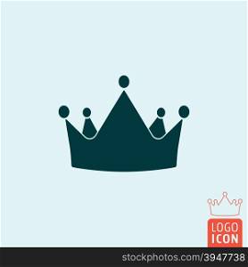 Crown icon. Crown logo. Crown symbol. King crown icon isolated, minimal design. Vector illustration
