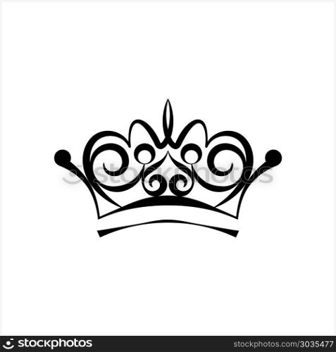 Crown Icon, Crown Vector Art Illustration. Crown Icon, Crown
