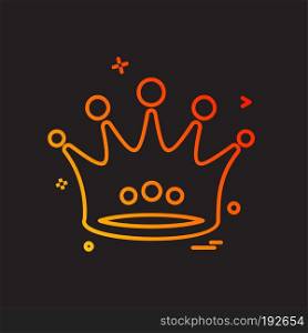 Crown icon design vector