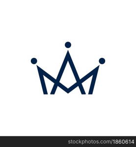 Crown icon flat vector template design trendy.
