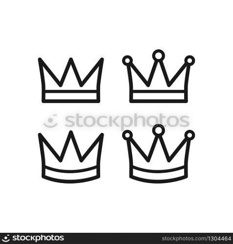 crown icon in trendy flat style