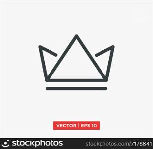 Crown Icon Mark Vector Illustration