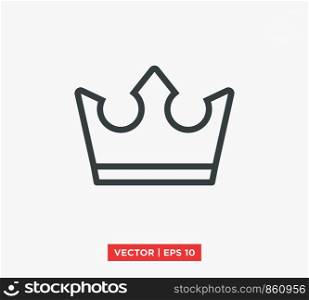Crown Icon Mark Vector Illustration