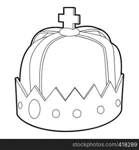 Crown icon. Outline illustration of crown vector icon for web. Crown icon , outline style