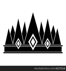 Crown icon. Simple illustration of crown vector icon for web. Crown icon, simple style