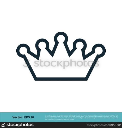 Crown Icon Vector Logo Template Illustration Design. Vector EPS 10.