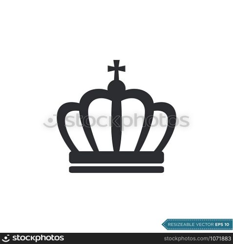 Crown Icon Vector Template Flat Design Illustration Design