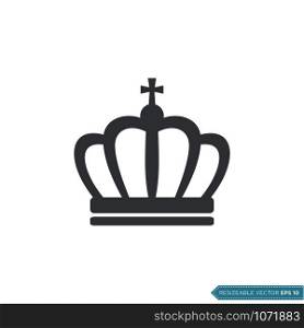 Crown Icon Vector Template Flat Design Illustration Design
