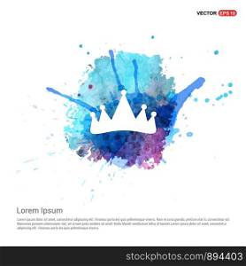 Crown icon - Watercolor Background