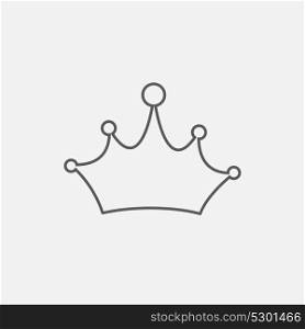 Crown Icon with Long Shadow Vector Illustration EPS10. Crown Icon with Long Shadow Vector Illustration