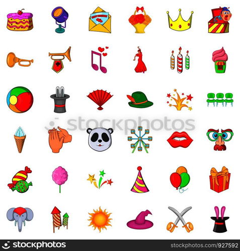 Crown icons set. Cartoon style of 36 crown vector icons for web isolated on white background. Crown icons set, cartoon style