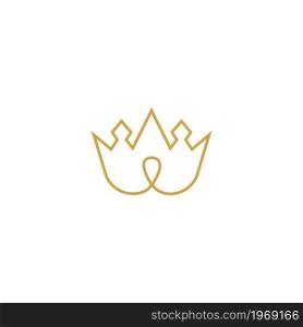 Crown illustration logo template vector design