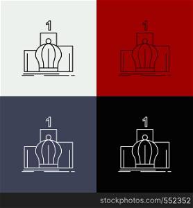 Crown, king, leadership, monarchy, royal Icon Over Various Background. Line style design, designed for web and app. Eps 10 vector illustration. Vector EPS10 Abstract Template background