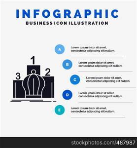 Crown, king, leadership, monarchy, royal Infographics Template for Website and Presentation. GLyph Gray icon with Blue infographic style vector illustration.. Vector EPS10 Abstract Template background