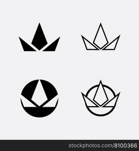 Crown Logo and queen, king logo designTemplate vector illustration