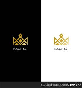 Crown logo design. Creative luxury crown king