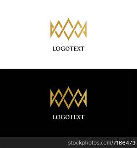 Crown logo design. Creative luxury crown king