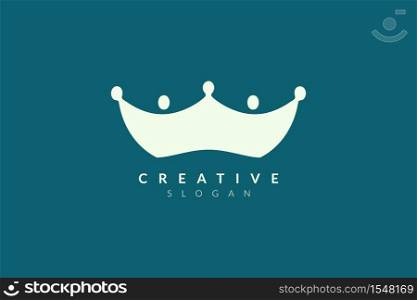 Crown logo design. Minimalist and modern vector illustration design suitable for business or brand.