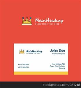 Crown logo Design with business card template. Elegant corporate identity. - Vector