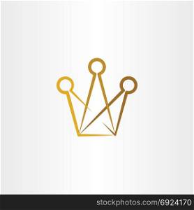 crown logo symbol element vector
