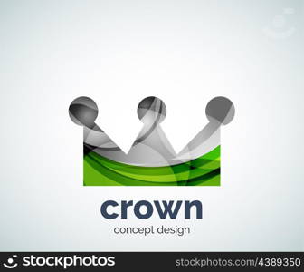 Crown logo template, abstract business icon