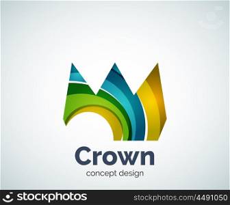 Crown logo template, abstract business icon