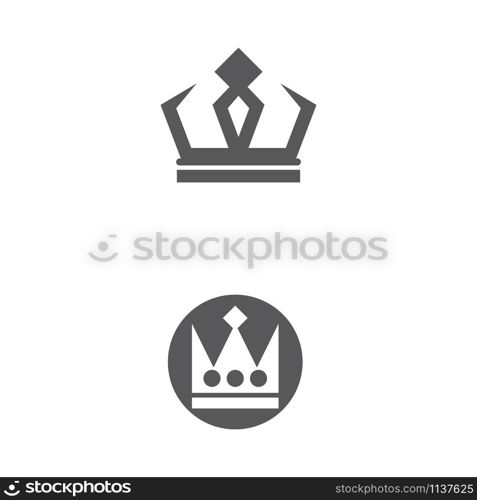 Crown Logo Template vector icon illustration design