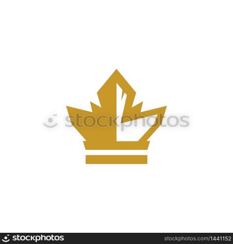 Crown logo template vector icon illustration design
